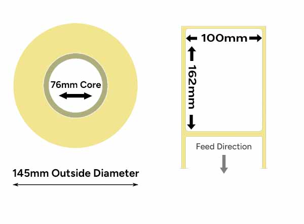 thermal label specifications diagram