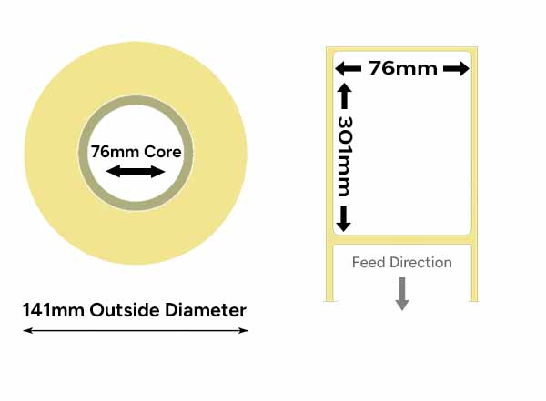 Racking Labels White 76mm x 301mm