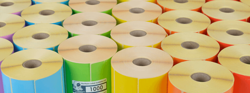 Rotoli Etichette Termiche 100x50 Mm – Confezione Da 5 Rolli (1000 Etichette L'uno) Compatibili Con Zebra, Toshiba, Honeywell E TSC